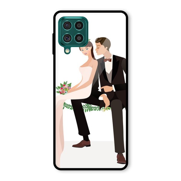 Wedding Couple Glass Back Case for Galaxy F62