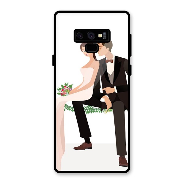 Wedding Couple Glass Back Case for Galaxy Note 9