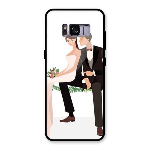 Wedding Couple Glass Back Case for Galaxy S8