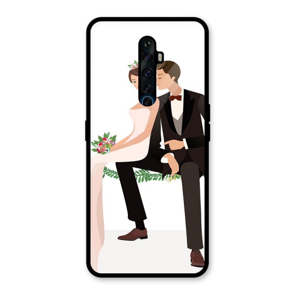 Wedding Couple Glass Back Case for Oppo Reno2 Z