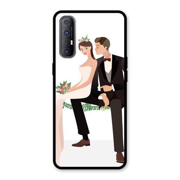 Wedding Couple Glass Back Case for Oppo Reno3 Pro