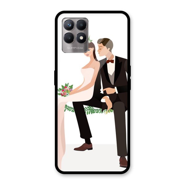 Wedding Couple Glass Back Case for Realme 8i