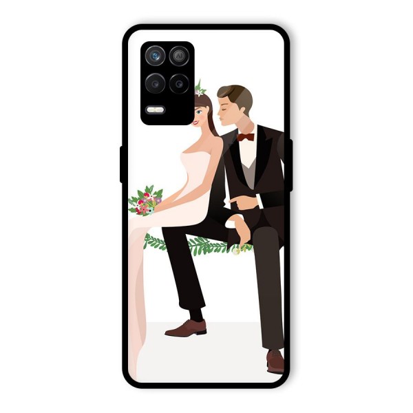 Wedding Couple Glass Back Case for Realme 9 5G