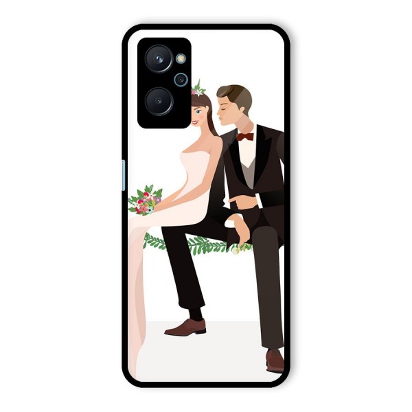 Wedding Couple Glass Back Case for Realme 9i