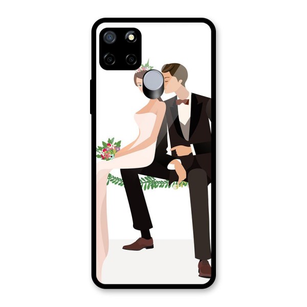 Wedding Couple Glass Back Case for Realme C15