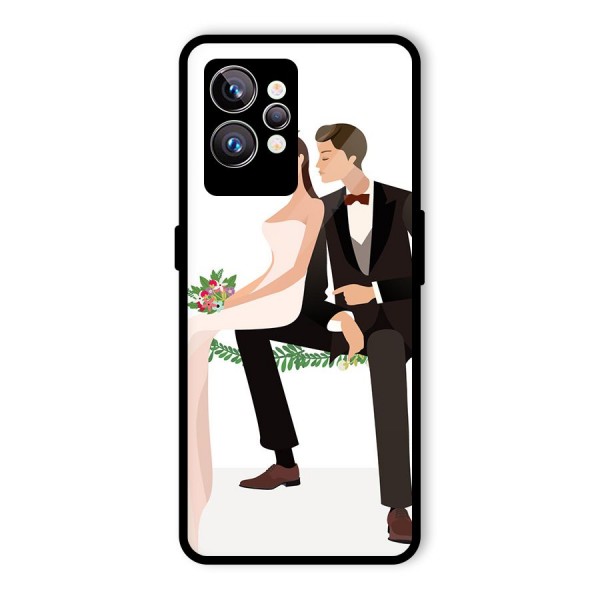 Wedding Couple Glass Back Case for Realme GT2 Pro