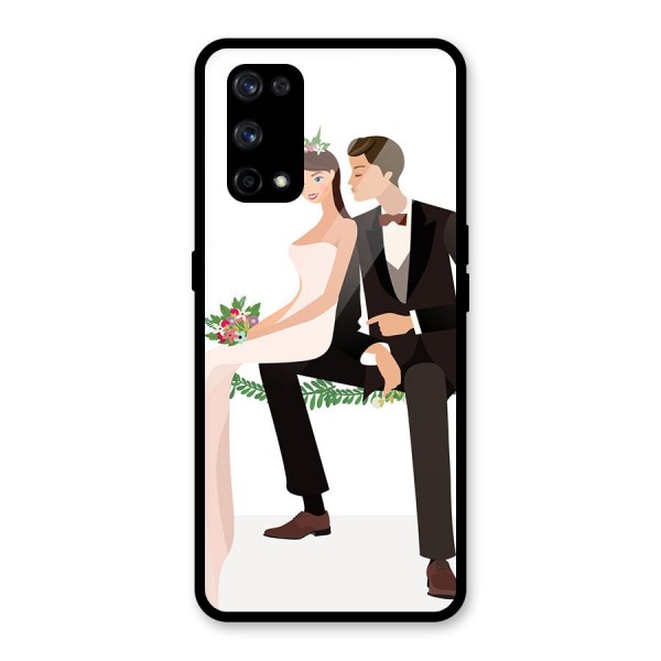 Wedding Couple Glass Back Case for Realme X7 Pro