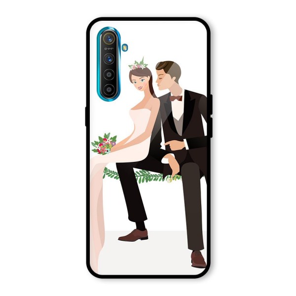 Wedding Couple Glass Back Case for Realme XT