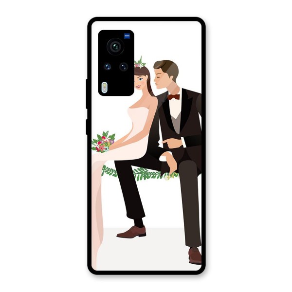 Wedding Couple Glass Back Case for Vivo X60 Pro