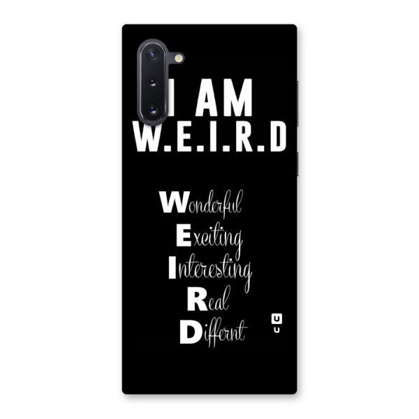 Weird Me Back Case for Galaxy Note 10