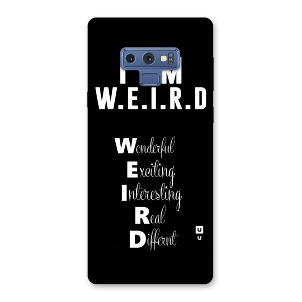 Weird Me Back Case for Galaxy Note 9