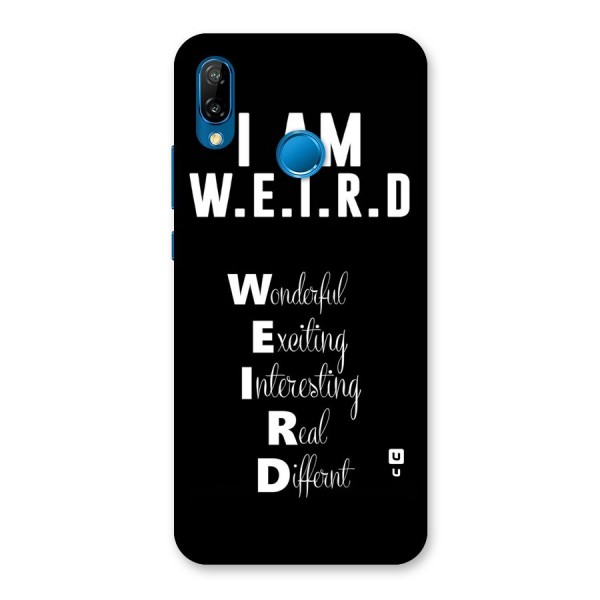 Weird Me Back Case for Huawei P20 Lite