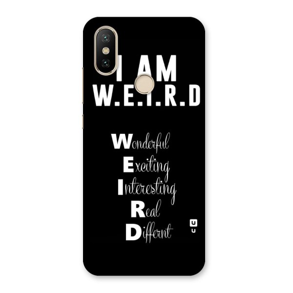 Weird Me Back Case for Mi A2