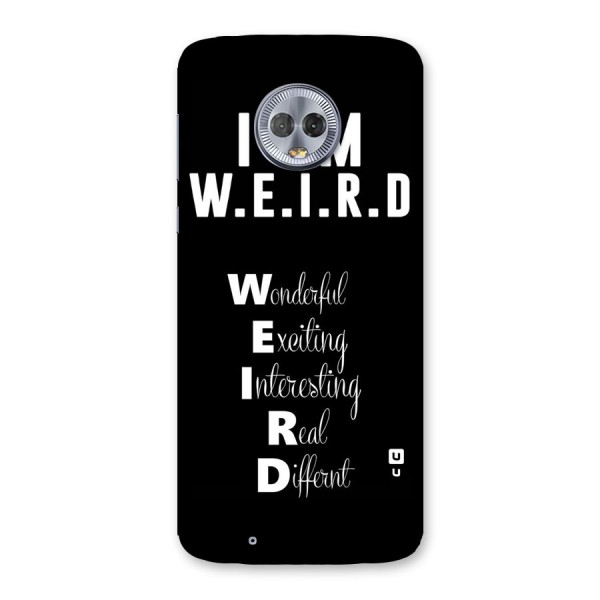 Weird Me Back Case for Moto G6