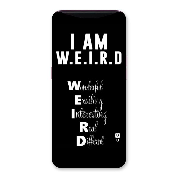 Weird Me Back Case for Oppo Find X