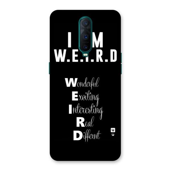 Weird Me Back Case for Oppo R17 Pro