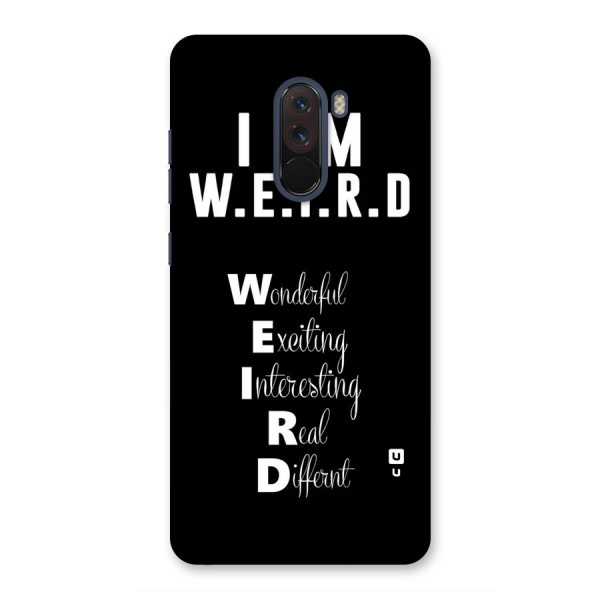 Weird Me Back Case for Poco F1