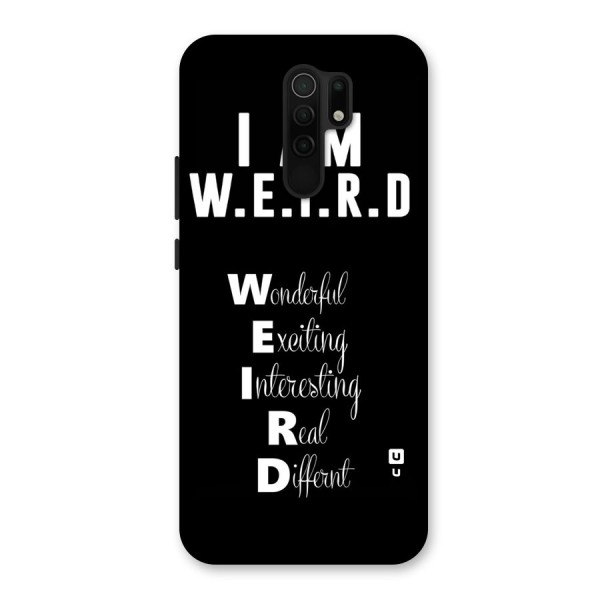 Weird Me Back Case for Redmi 9 Prime