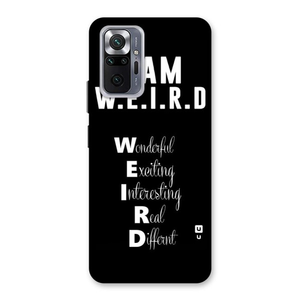 Weird Me Back Case for Redmi Note 10 Pro