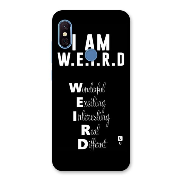 Weird Me Back Case for Redmi Note 6 Pro