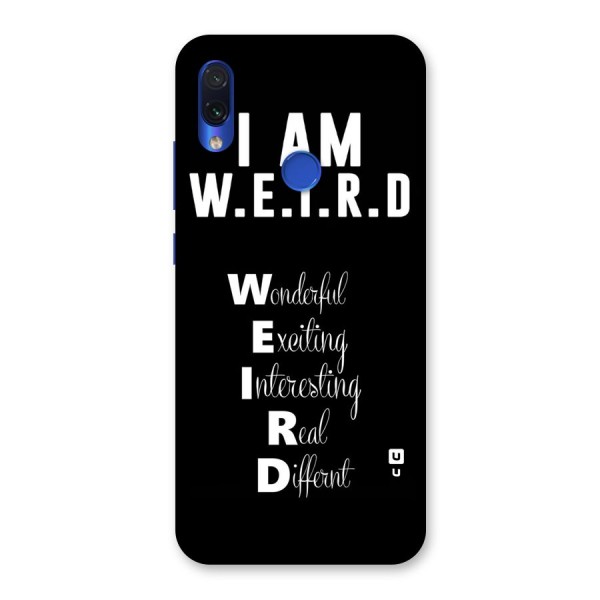 Weird Me Back Case for Redmi Note 7