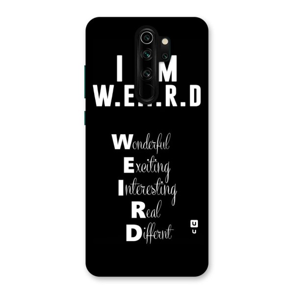 Weird Me Back Case for Redmi Note 8 Pro