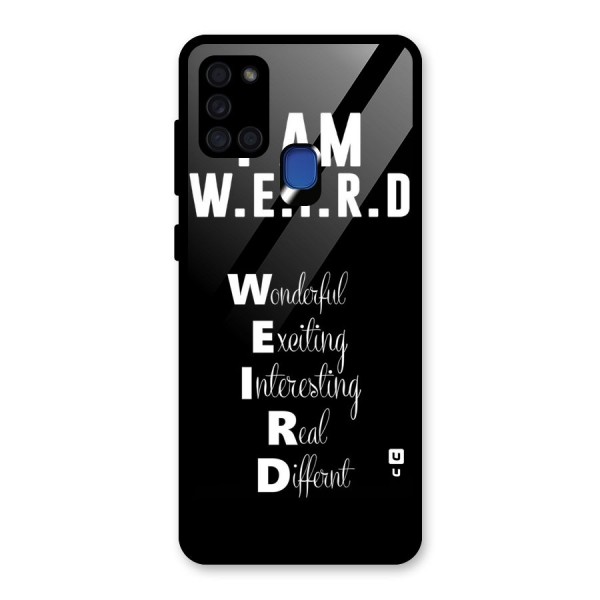 Weird Me Glass Back Case for Galaxy A21s