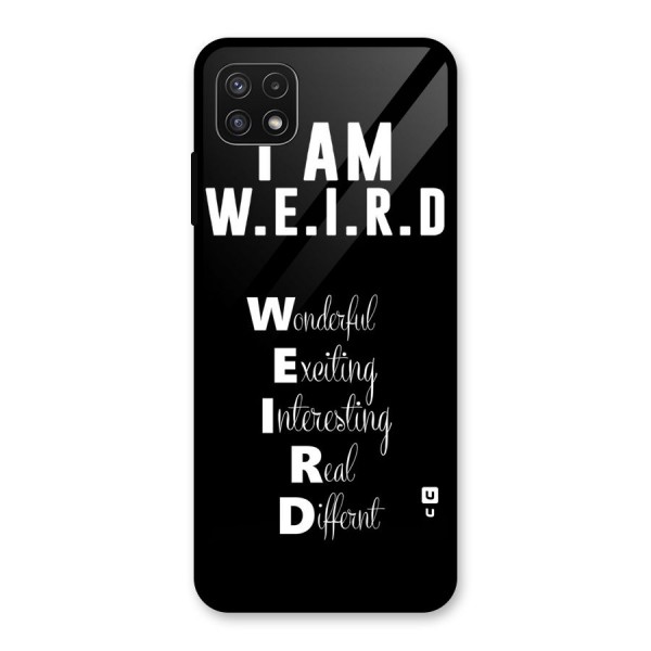 Weird Me Glass Back Case for Galaxy A22 5G