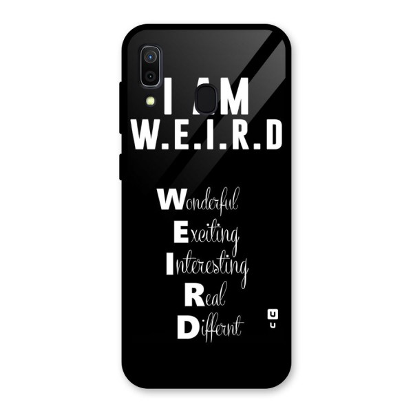 Weird Me Glass Back Case for Galaxy A30