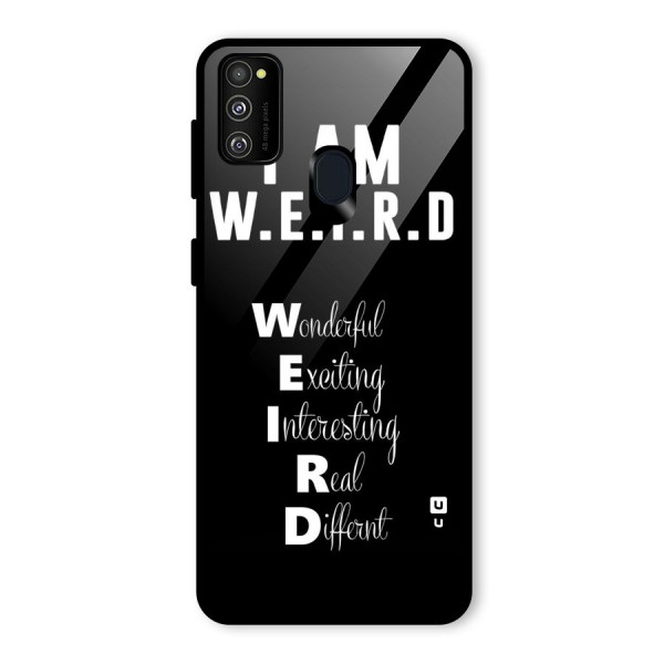 Weird Me Glass Back Case for Galaxy M21