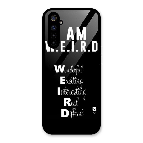 Weird Me Glass Back Case for Realme 6