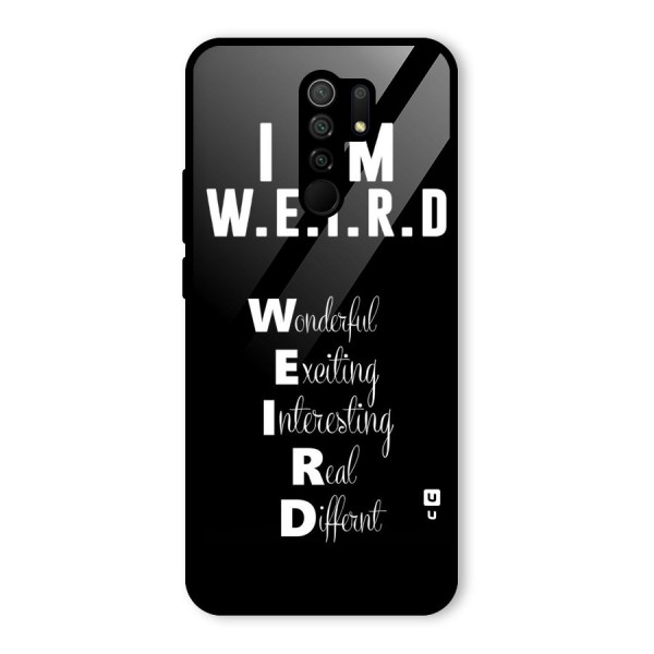 Weird Me Glass Back Case for Redmi 9 Prime