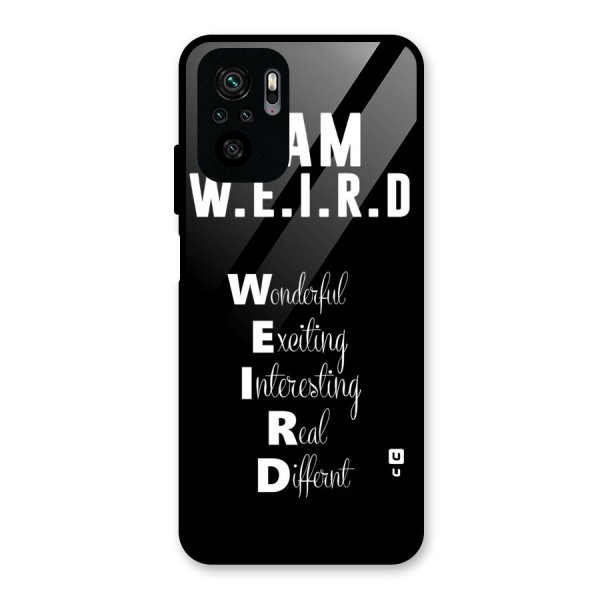 Weird Me Glass Back Case for Redmi Note 10