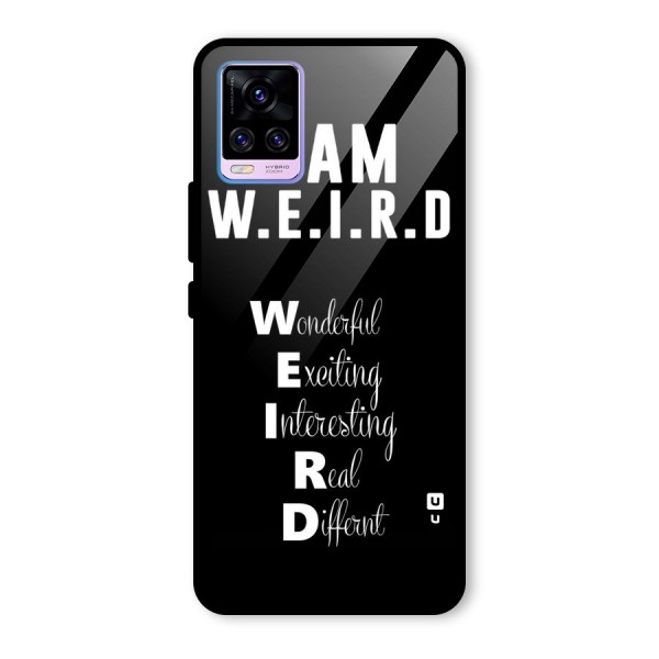 Weird Me Glass Back Case for Vivo V20 Pro