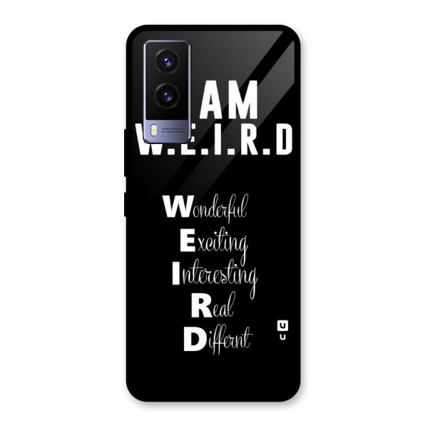 Weird Me Glass Back Case for Vivo V21e 5G