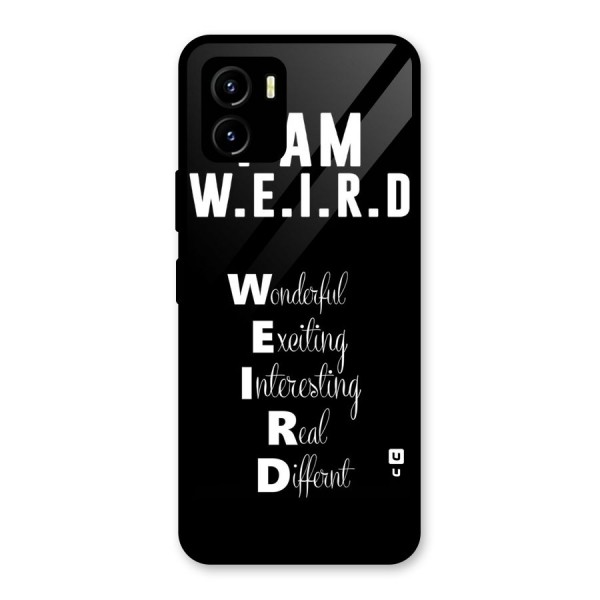 Weird Me Glass Back Case for Vivo Y15s