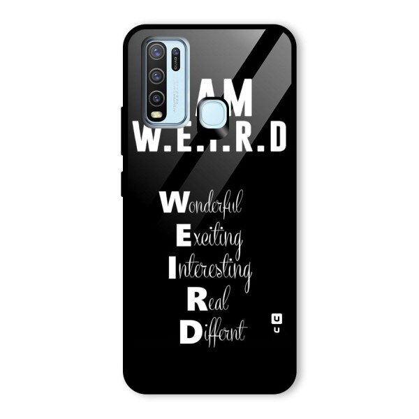 Weird Me Glass Back Case for Vivo Y30