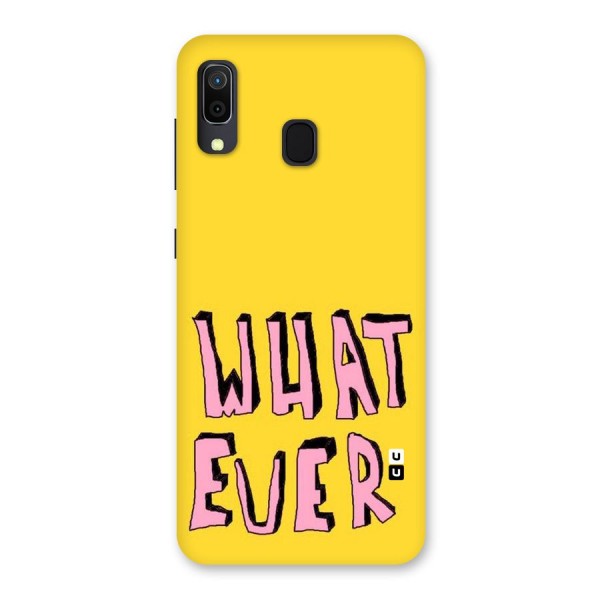 Whatever Yellow Back Case for Galaxy A20