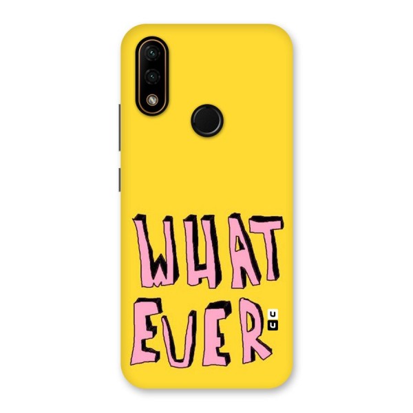 Whatever Yellow Back Case for Lenovo A6 Note