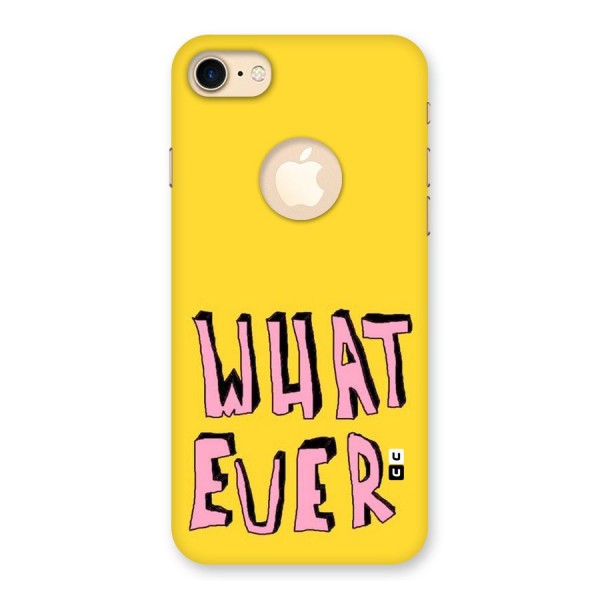 Whatever Yellow Back Case for iPhone 8 Logo Cut