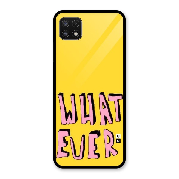 Whatever Yellow Glass Back Case for Galaxy A22 5G