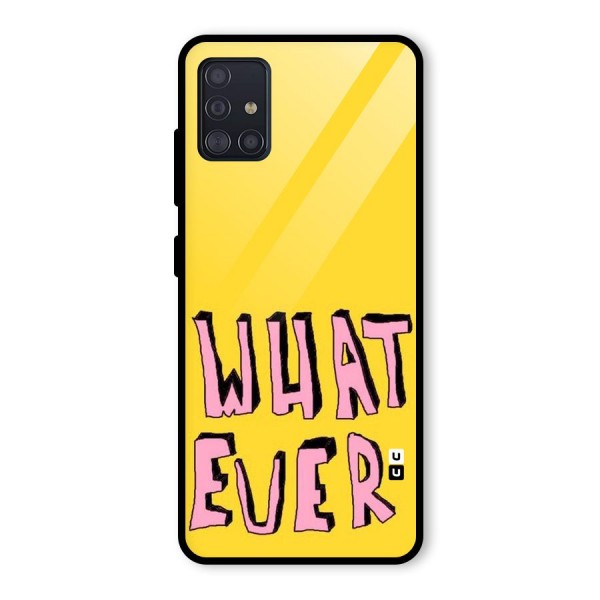 Whatever Yellow Glass Back Case for Galaxy A51