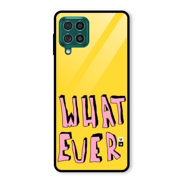 Whatever Yellow Glass Back Case for Galaxy F62