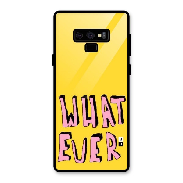 Whatever Yellow Glass Back Case for Galaxy Note 9