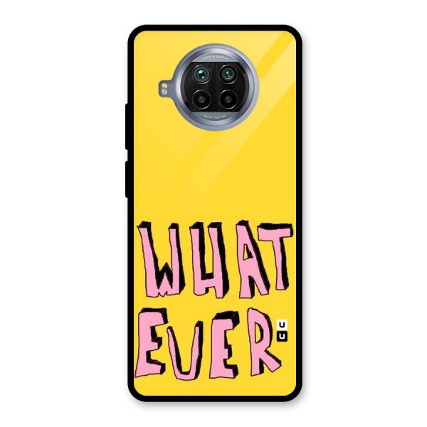 Whatever Yellow Glass Back Case for Mi 10i