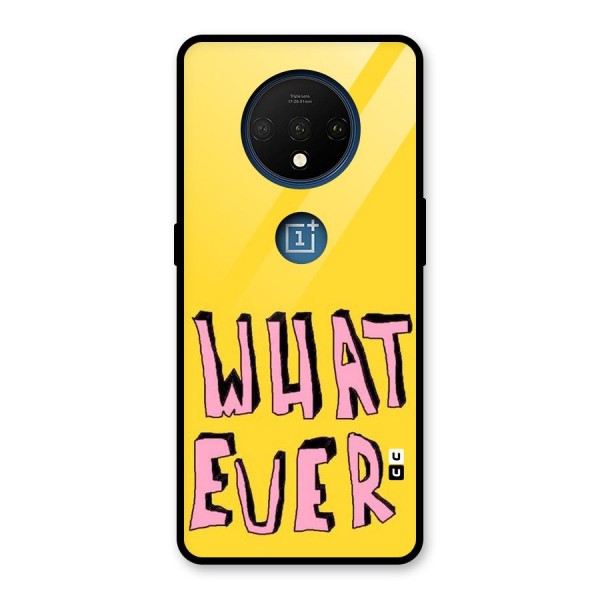 Whatever Yellow Glass Back Case for OnePlus 7T