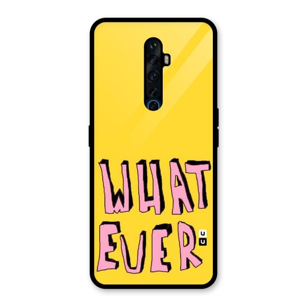 Whatever Yellow Glass Back Case for Oppo Reno2 Z