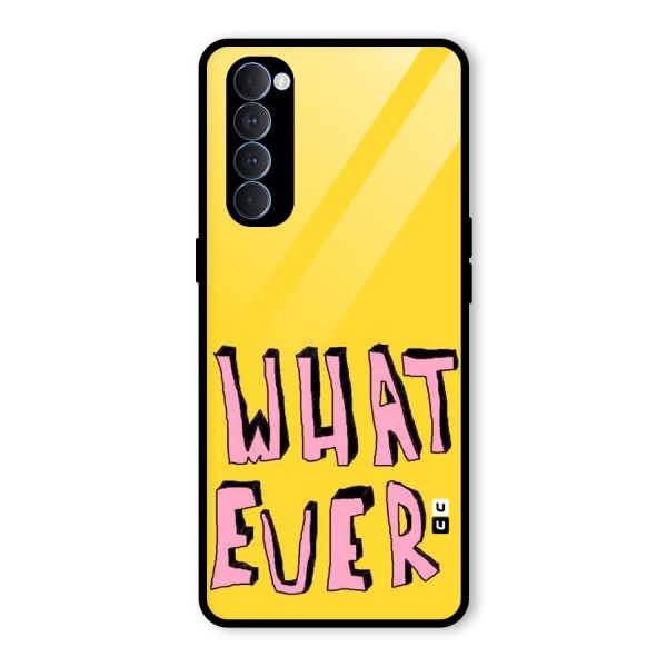 Whatever Yellow Glass Back Case for Oppo Reno4 Pro