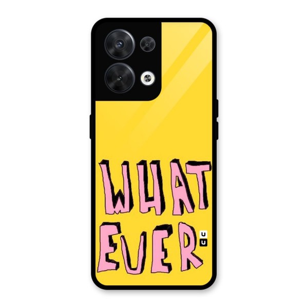 Whatever Yellow Glass Back Case for Oppo Reno8 5G