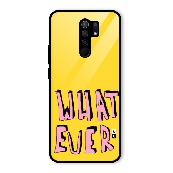 Whatever Yellow Glass Back Case for Redmi 9 Prime